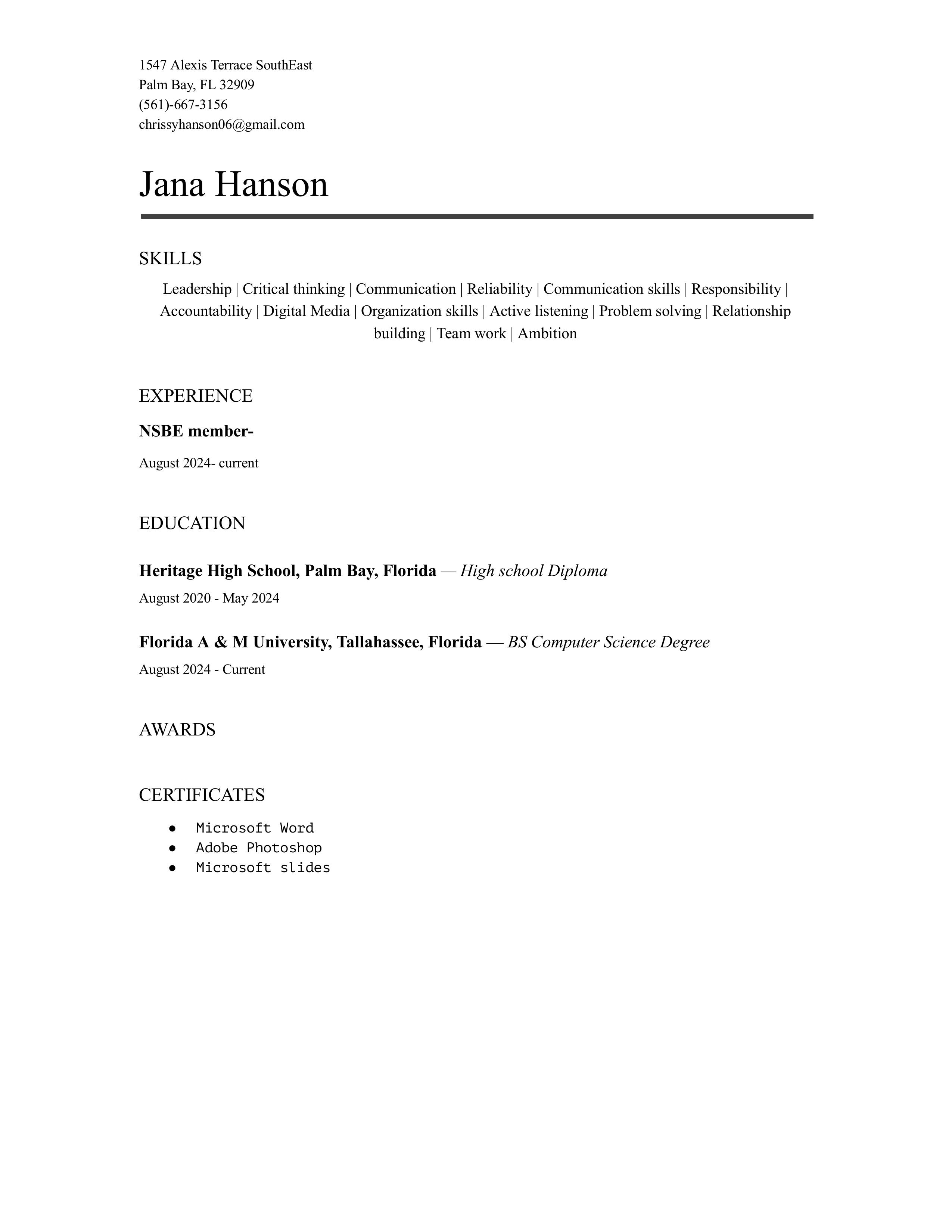 Resume Photo